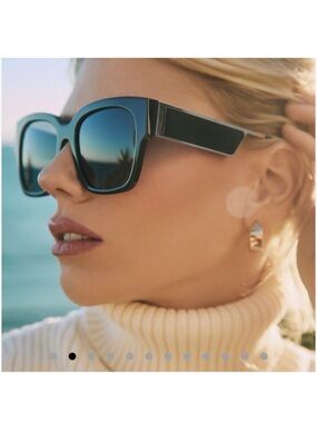 NWOT Diff Isabella Polarized Women’s Black Square Frame Sunglasses